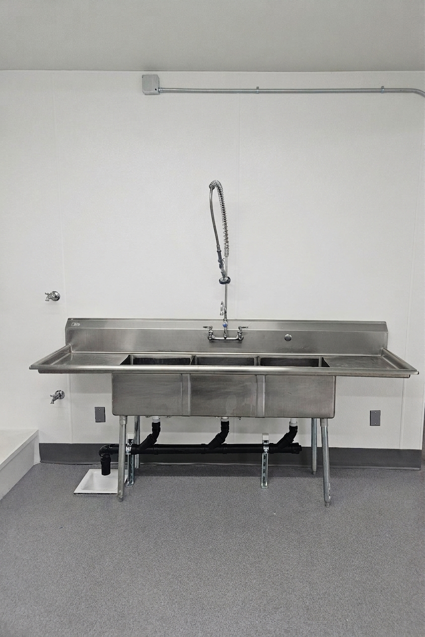 Industrial Triple Sink